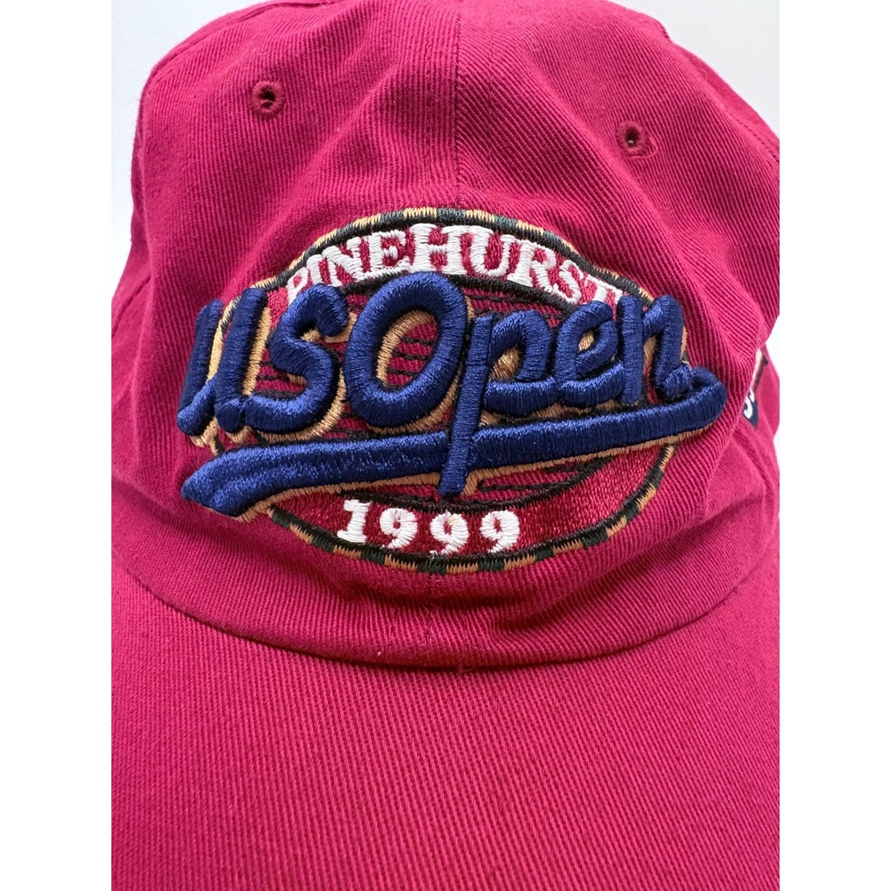 Vintage 1999 US Open Pinehurst Championship STAFF Hat‎ Ahead Red Golf Cap USA
